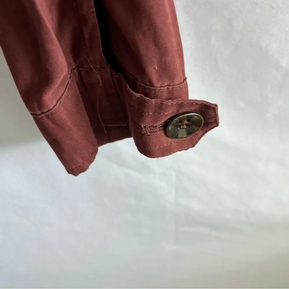 Pacsun LA Hearts Maroon Lightweight Utility Jacket